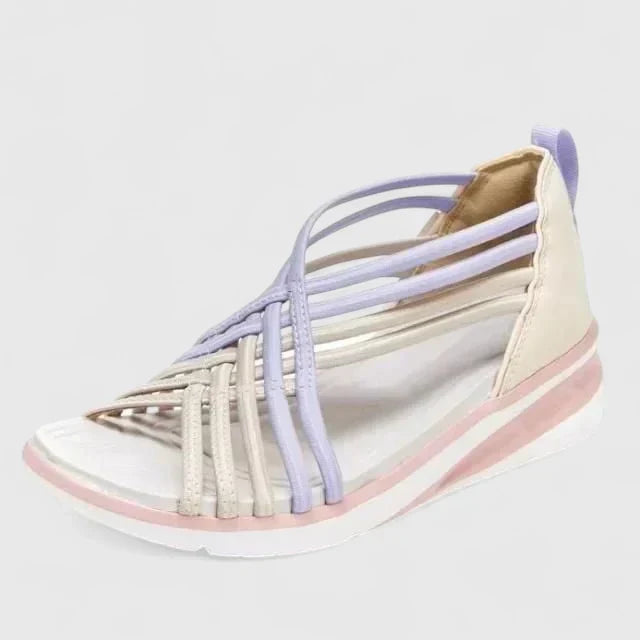 DONATELLA – Sandalo con plateau intrecciato