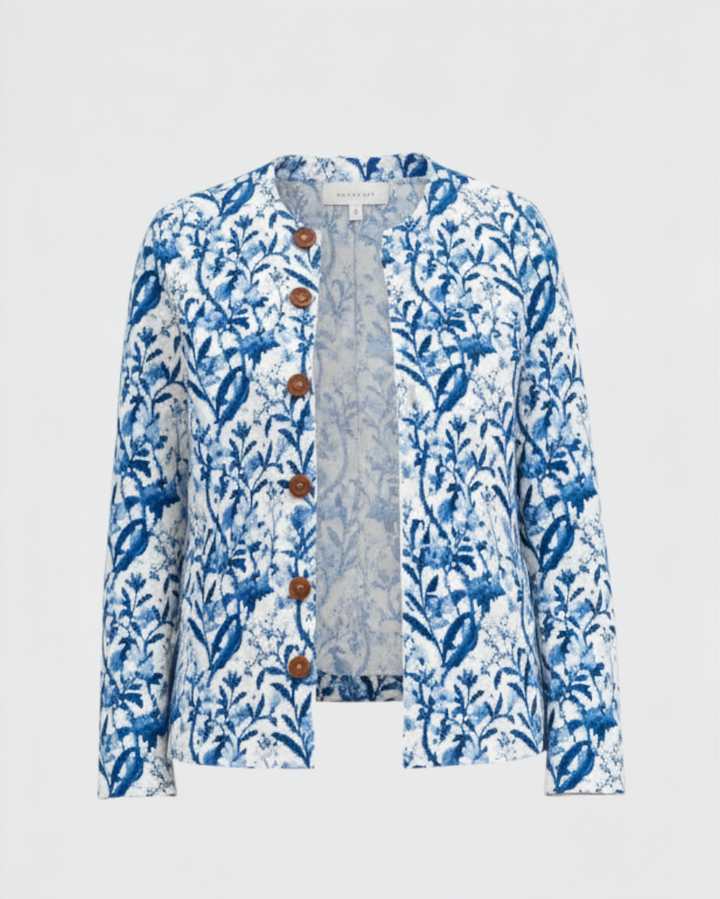 EMILIA – Cardigan botanico con bottoni