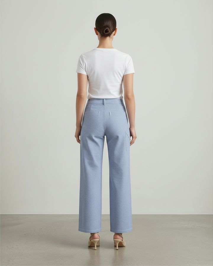 EVELINA – Pantaloni a vita alta in velluto a coste