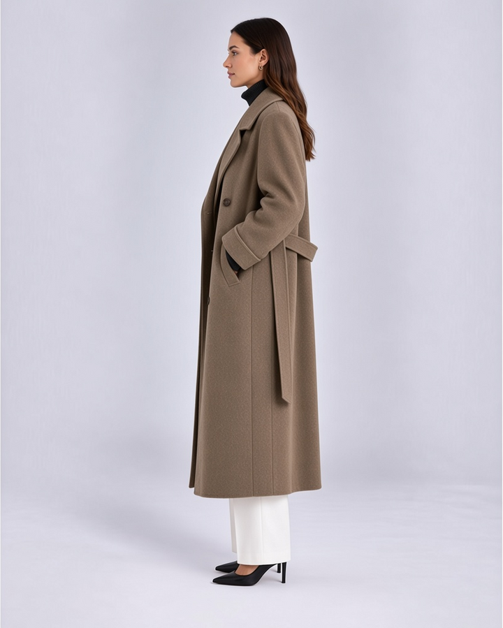 CAROLA – Cappotto lungo con cintura