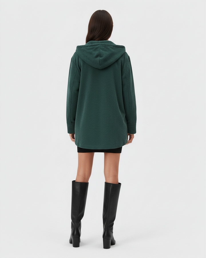 STELLA – Giacca con cappuccio e bottoni