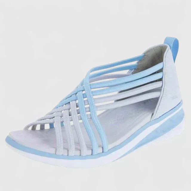 DONATELLA – Sandalo con plateau intrecciato