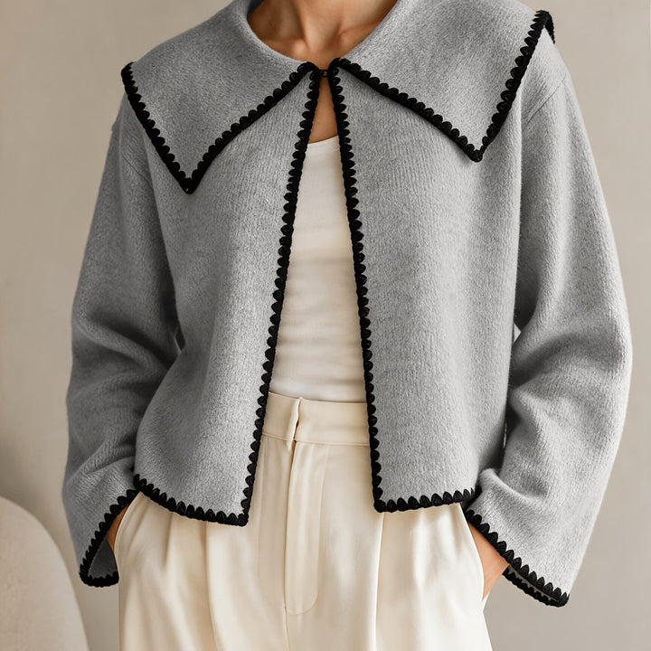 CINZIA - Cardigan ricamato donna largo