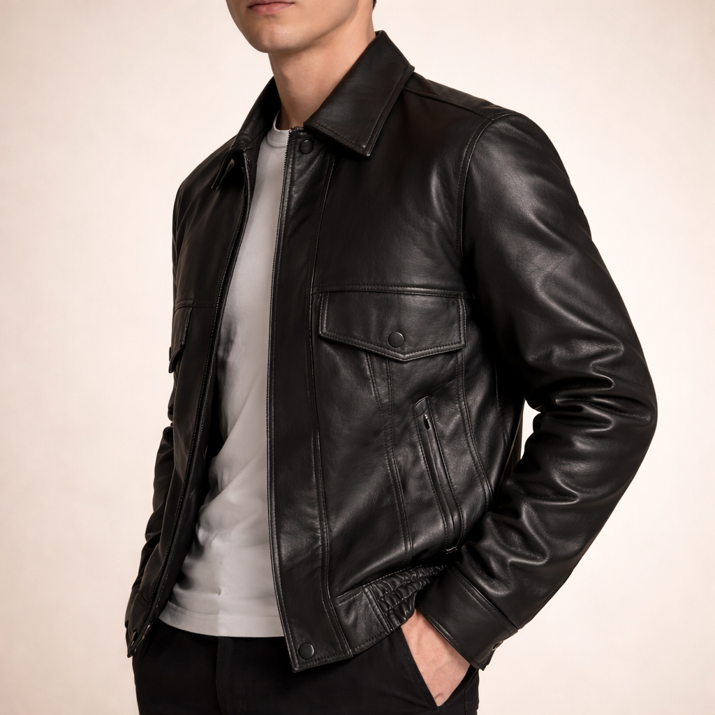 Giacca in Pelle Marcivo Midnight