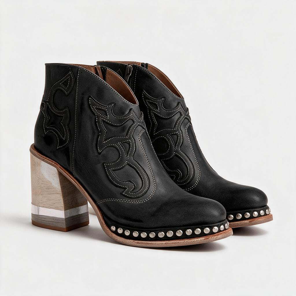 Ginevra – Stivaletto texano ricamato