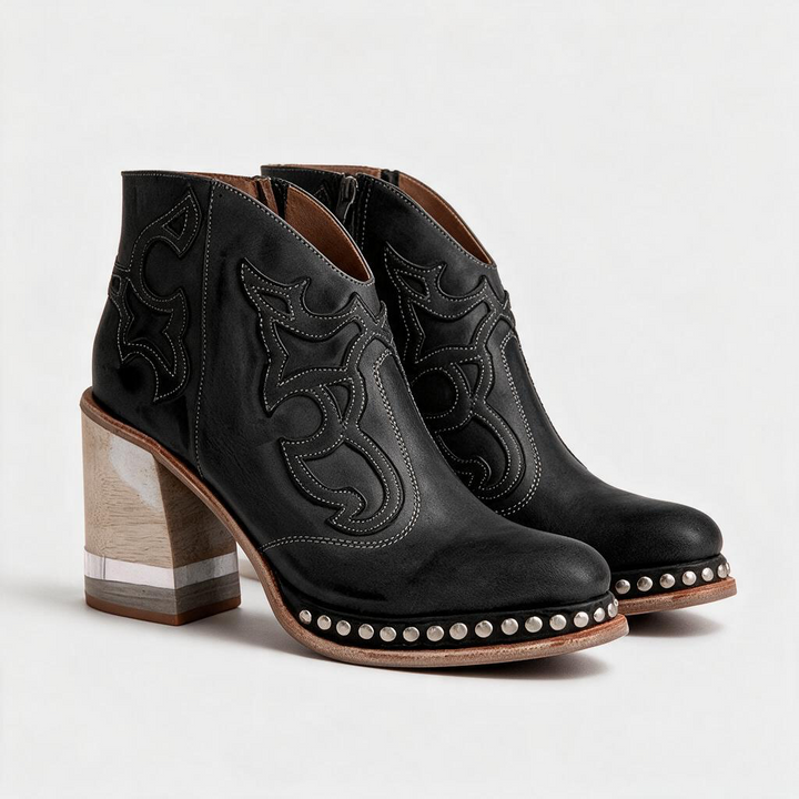 Ginevra – Stivaletto texano ricamato