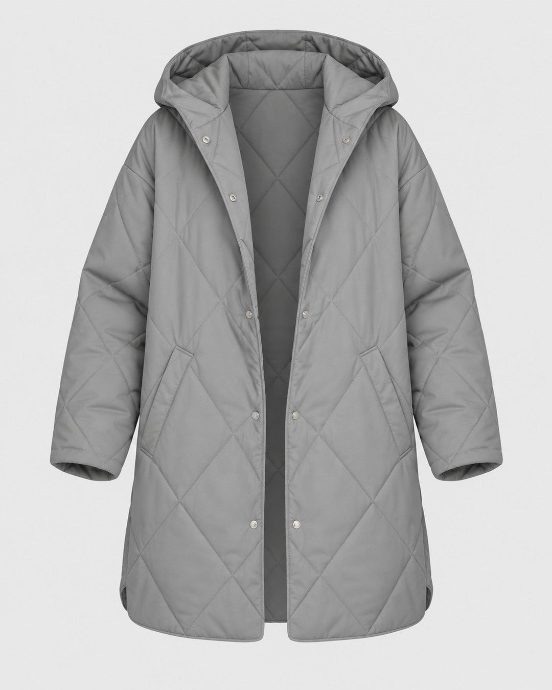 CRISTIANA, cappotto trapuntato con cappuccio – Luna Moda