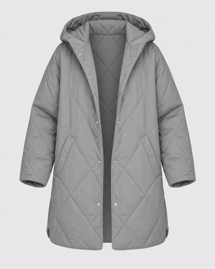 CRISTIANA, cappotto trapuntato con cappuccio – Luna Moda