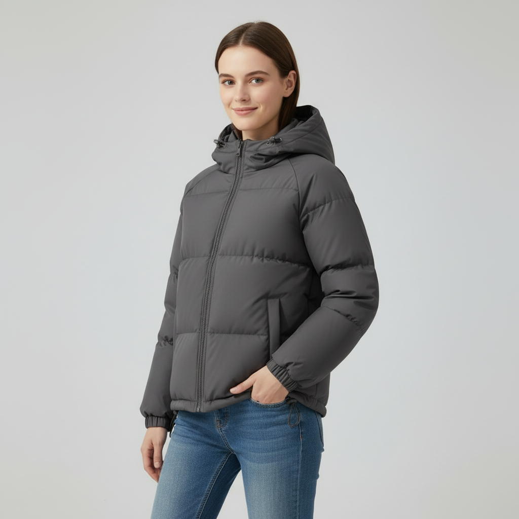 ELIDE, giacca imbottita con cappuccio – Luna Moda