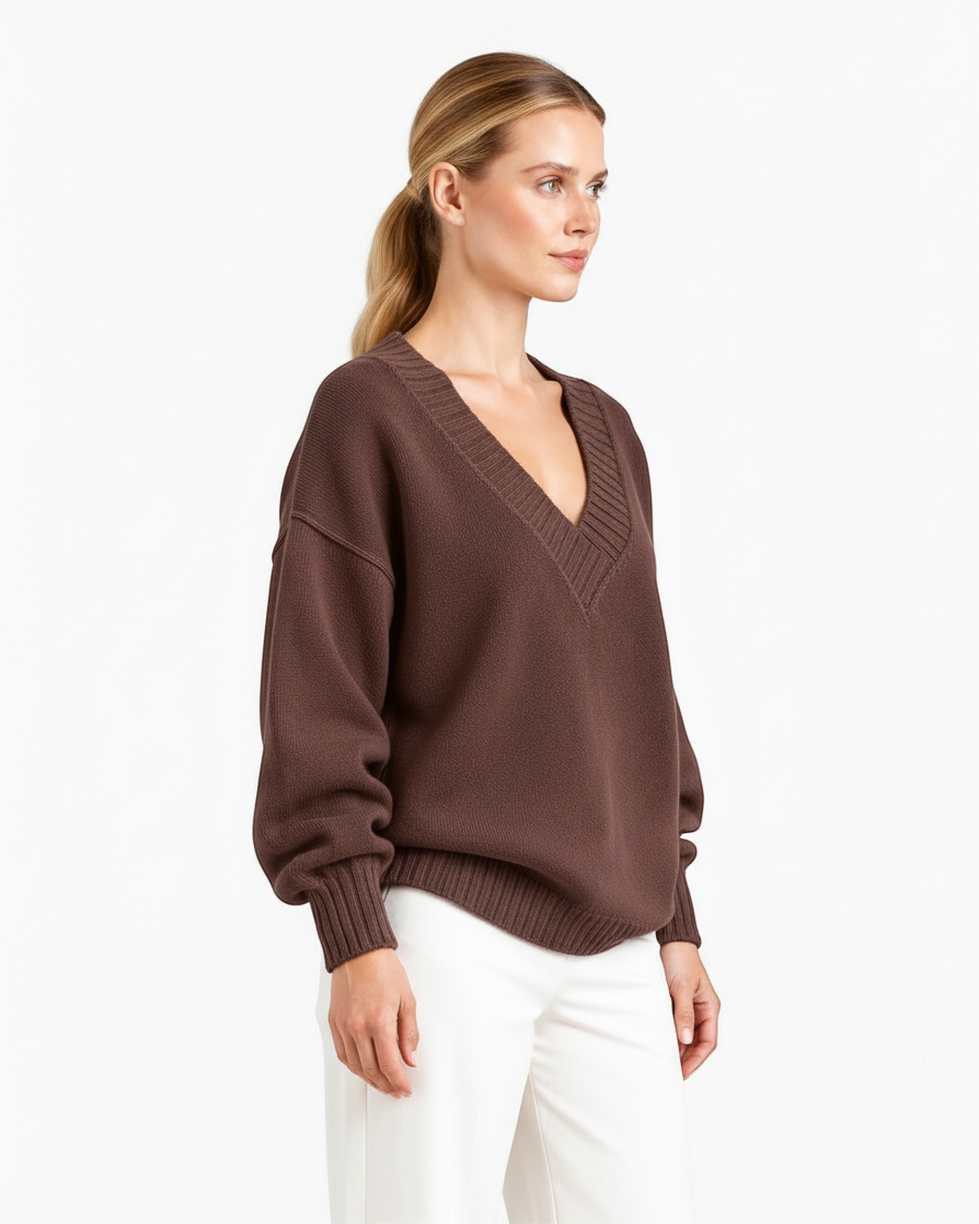 Nadia – Maglione con profondo scollo a V