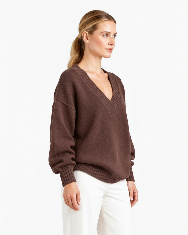 Nadia – Maglione con profondo scollo a V