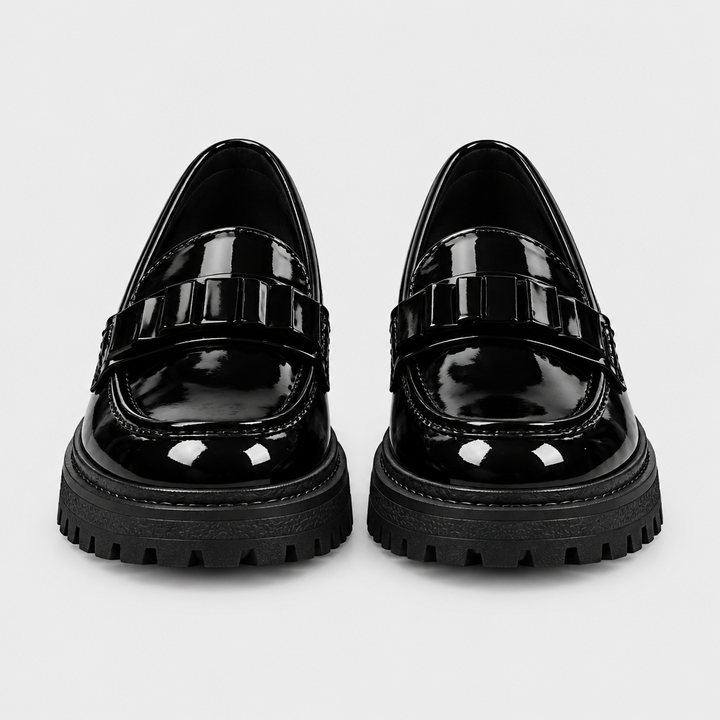 Valentina – Mocassino verniciato con fiocco