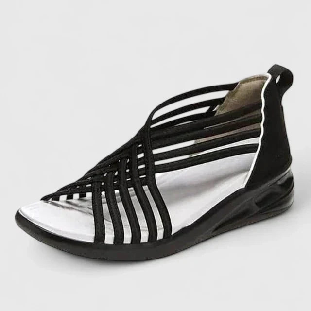 DONATELLA – Sandalo con plateau intrecciato