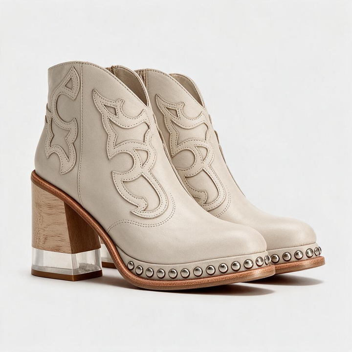 Ginevra – Stivaletto texano ricamato