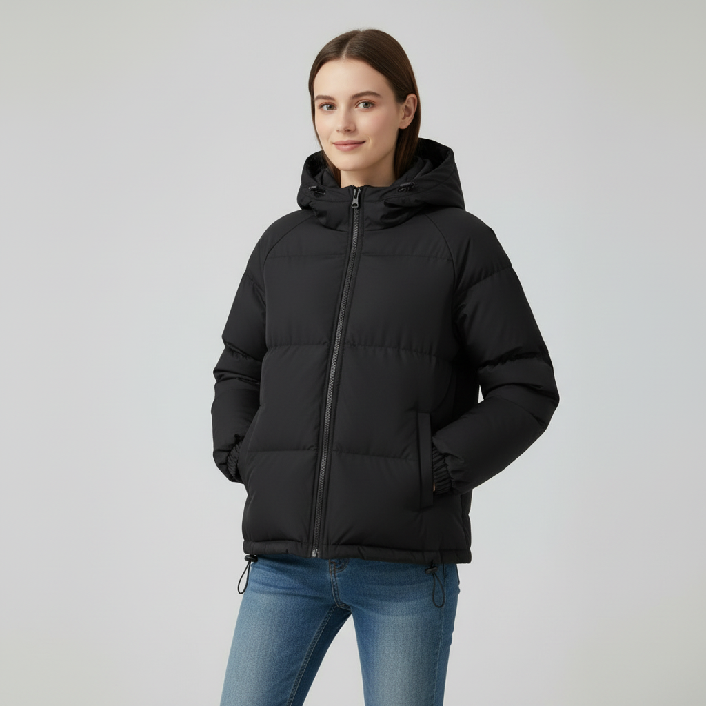 ELIDE, giacca imbottita con cappuccio – Luna Moda