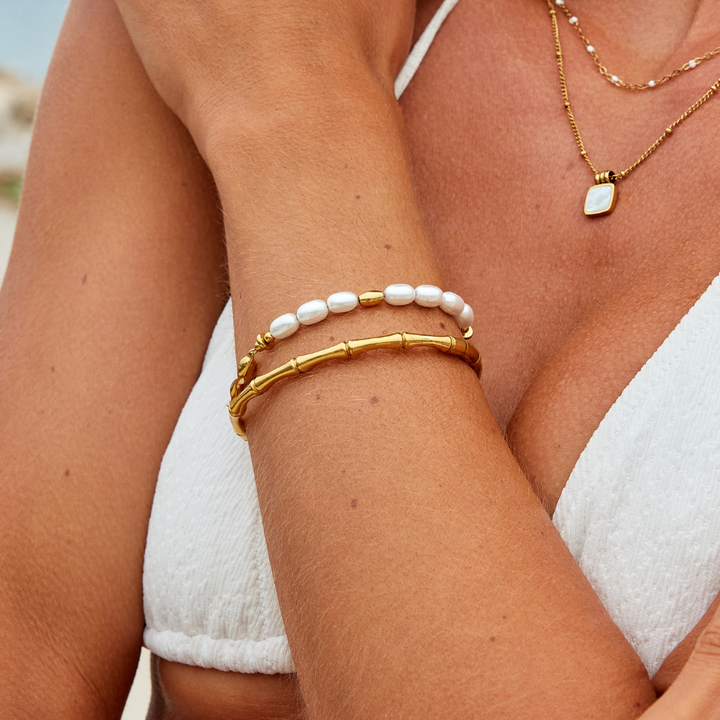 Bracciale in Bambù Dorato Ara