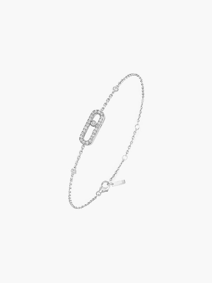 Melissa – Bracciale filigrana con pavé e diamante mobile