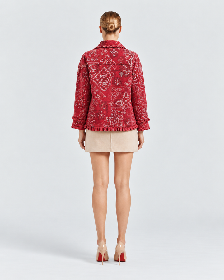 BEATRICE – Giacca con bordi arricciati