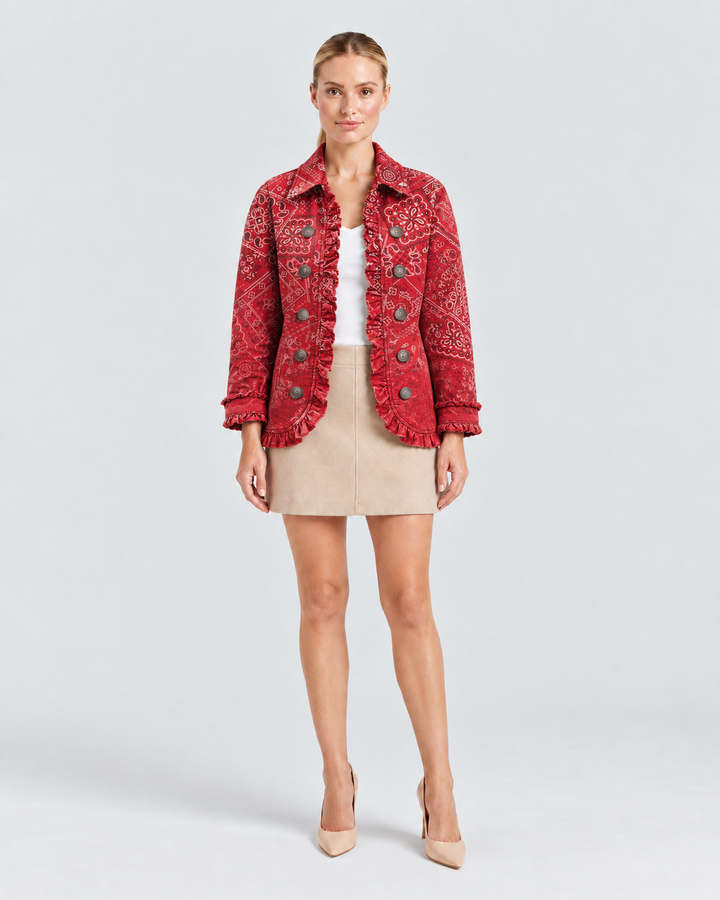BEATRICE – Giacca con bordi arricciati