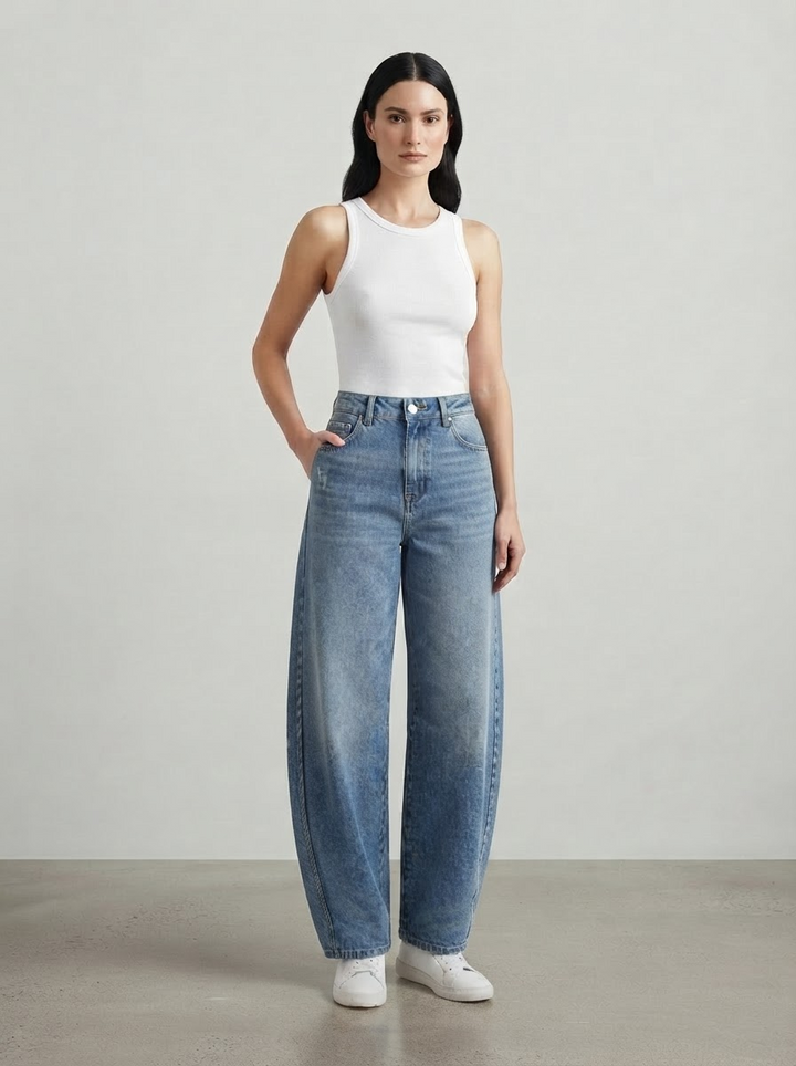 BICE – Jeans morbidi a gamba larga