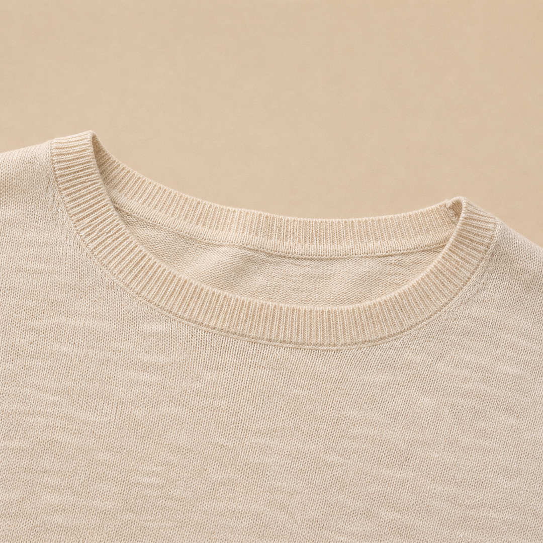 Maglione Essenziale in Lino e Cotone