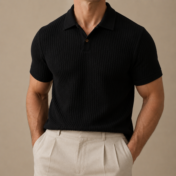 Polo in Maglia Testurizzata Riviera