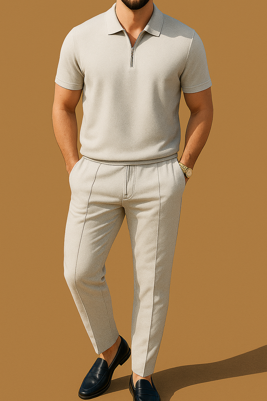 Set di polo e pantaloni da uomo a 2 pezzi