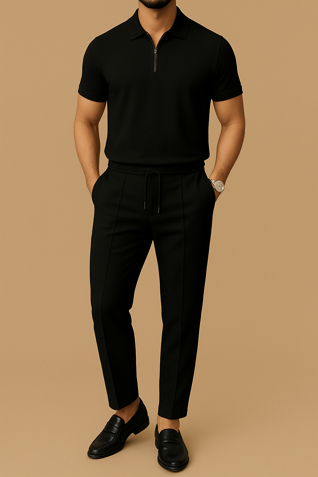 Set di polo e pantaloni da uomo a 2 pezzi