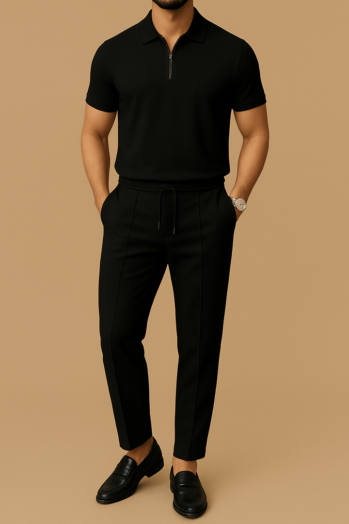 Set di polo e pantaloni da uomo a 2 pezzi