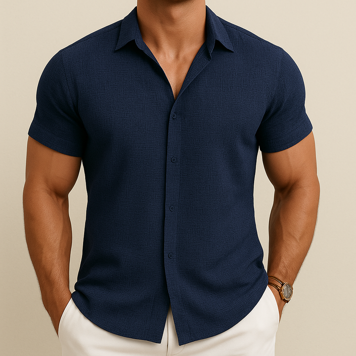 Camicia Estiva in Cotone e Lino da Uomo