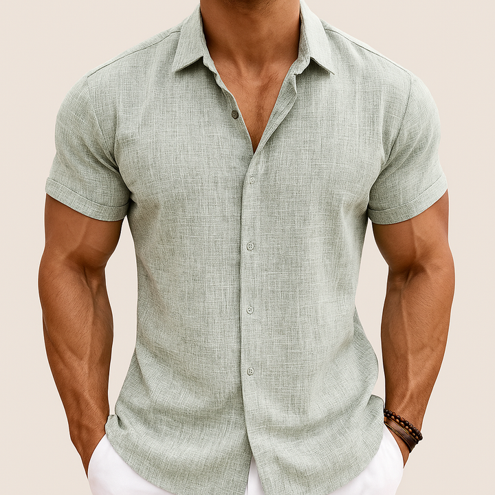 Camicia Estiva in Cotone e Lino da Uomo