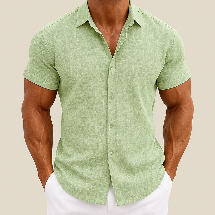 Camicia Estiva in Cotone e Lino da Uomo