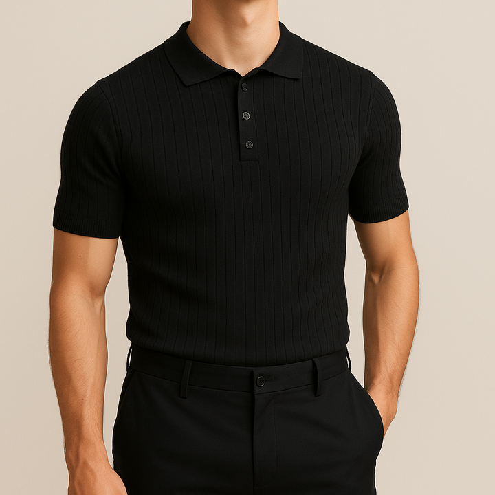 Polo T-Shirt Casual Elasticizzata per Uomini
