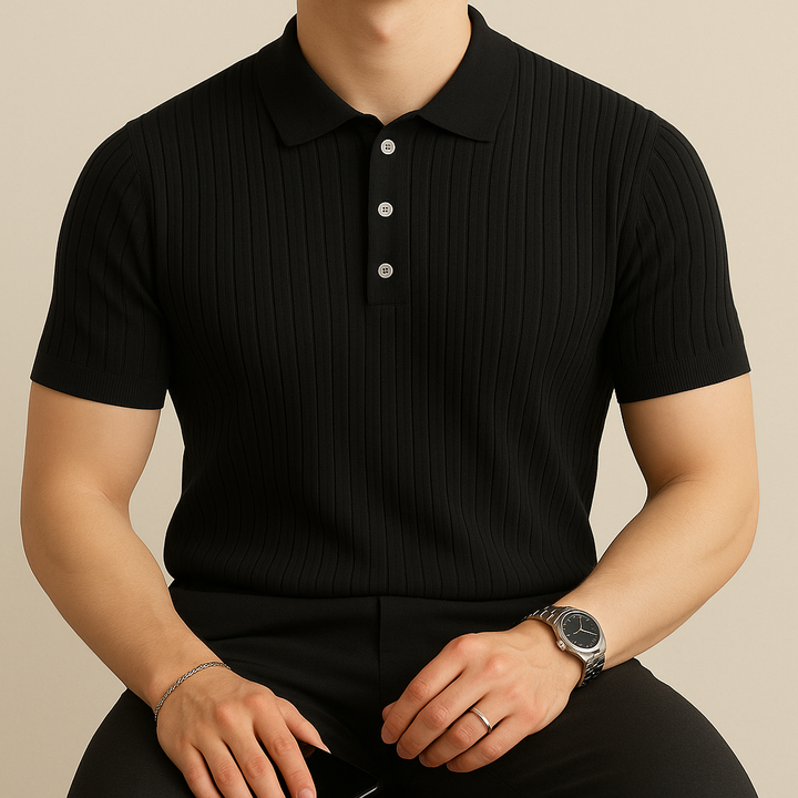 Polo T-Shirt Casual Elasticizzata per Uomini