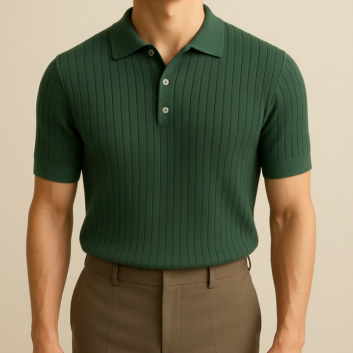 Polo T-Shirt Casual Elasticizzata per Uomini