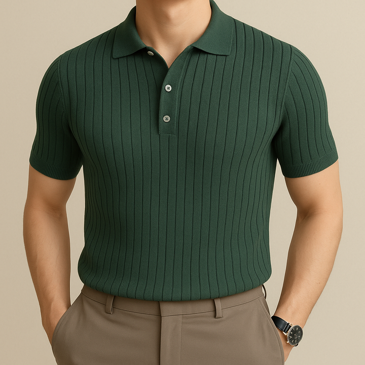 Polo T-Shirt Casual Elasticizzata per Uomini