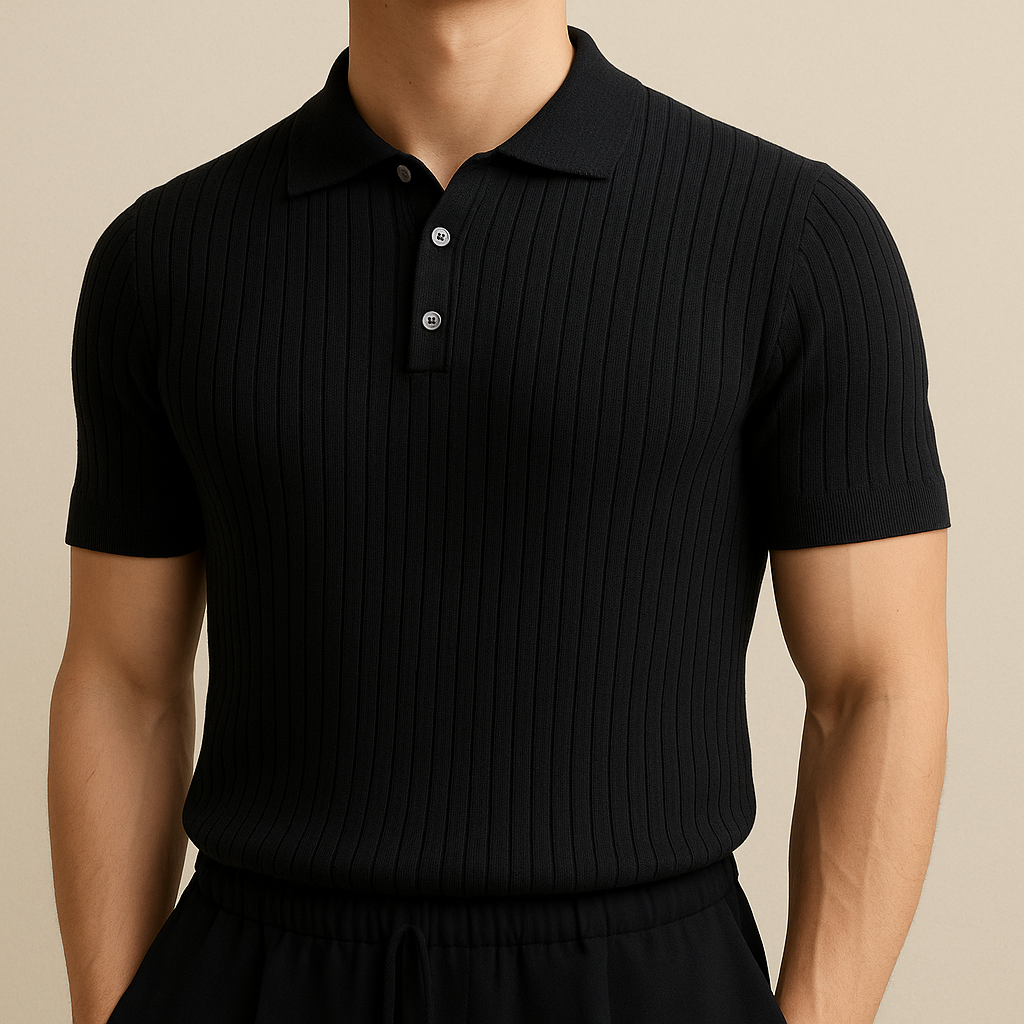 Polo T-Shirt Casual Elasticizzata per Uomini