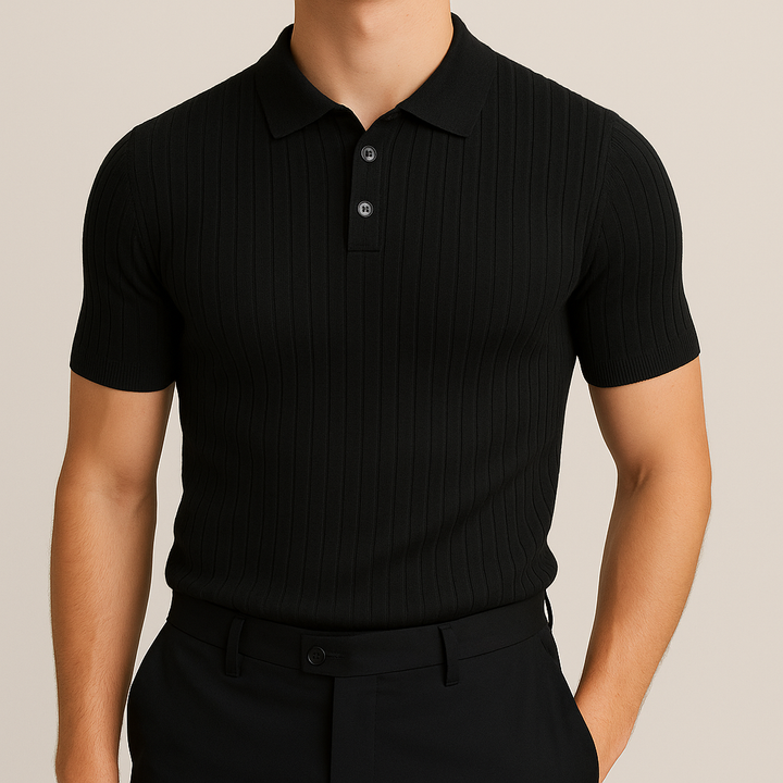 Polo T-Shirt Casual Elasticizzata per Uomini