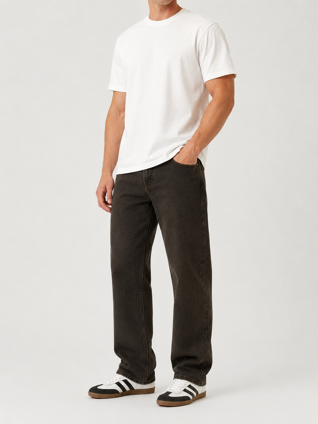 Jeans Baggy Estremi Blake in Marrone Overdyed