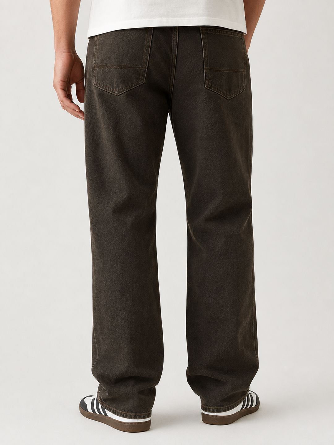 Jeans Baggy Estremi Blake in Marrone Overdyed