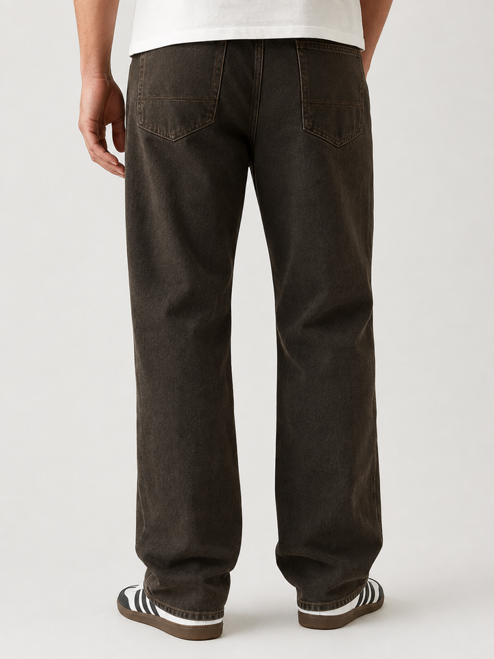 Jeans Baggy Estremi Blake in Marrone Overdyed