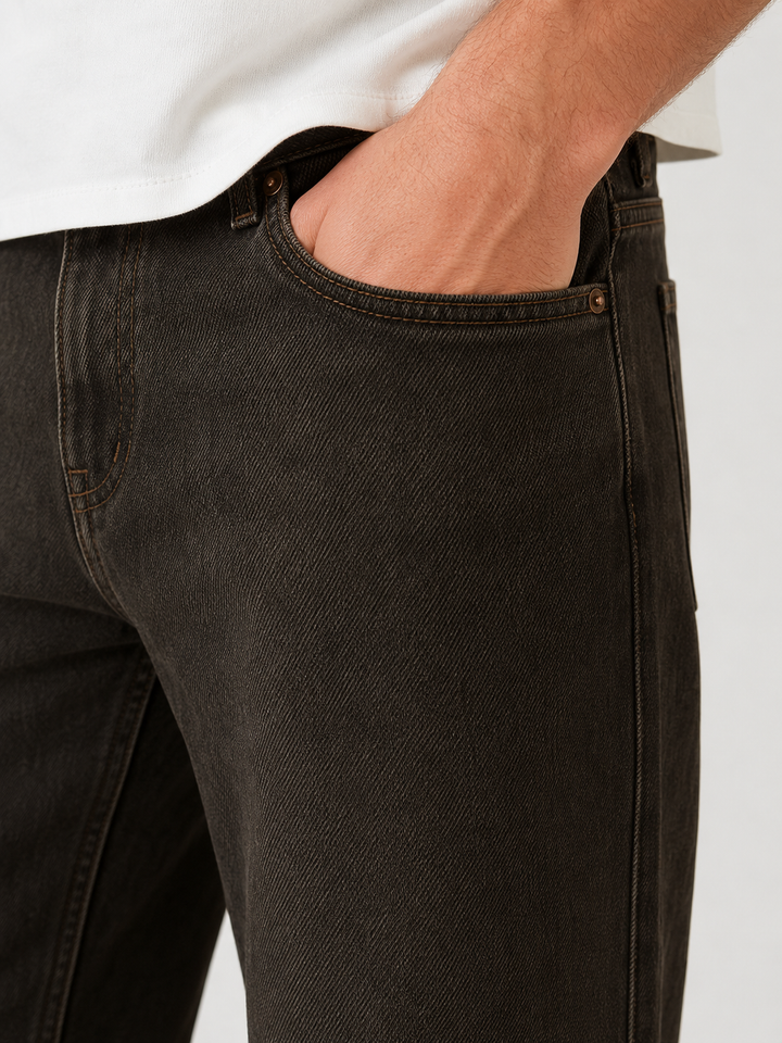 Jeans Baggy Estremi Blake in Marrone Overdyed