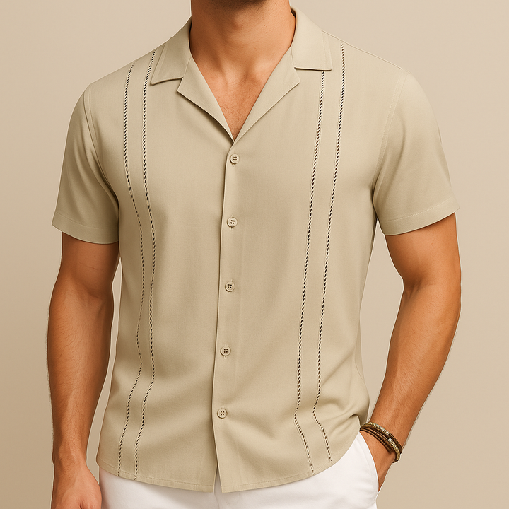 Camicia Estiva Cubana Color Khaki