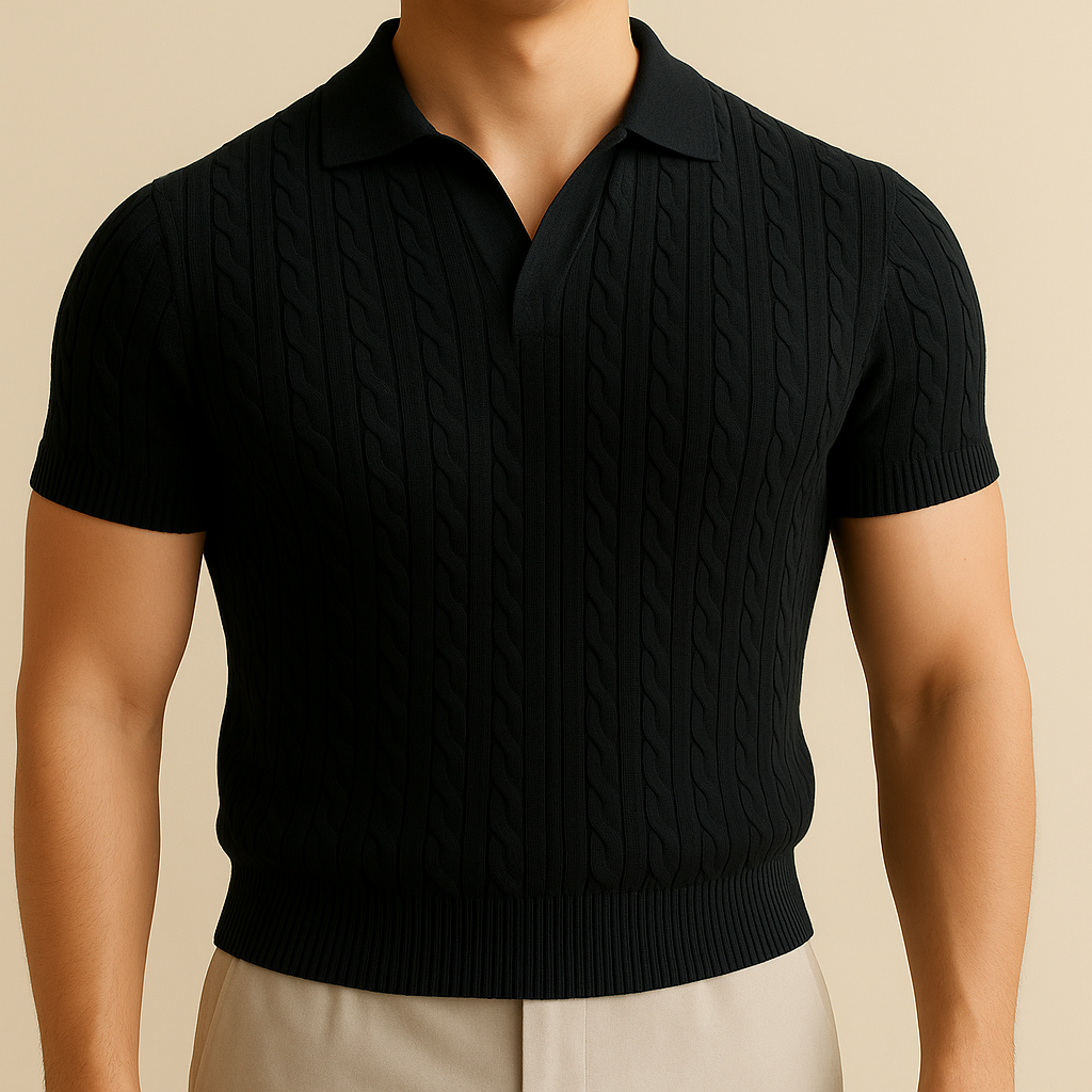 T-Shirt da Uomo in Stile Polo Classico
