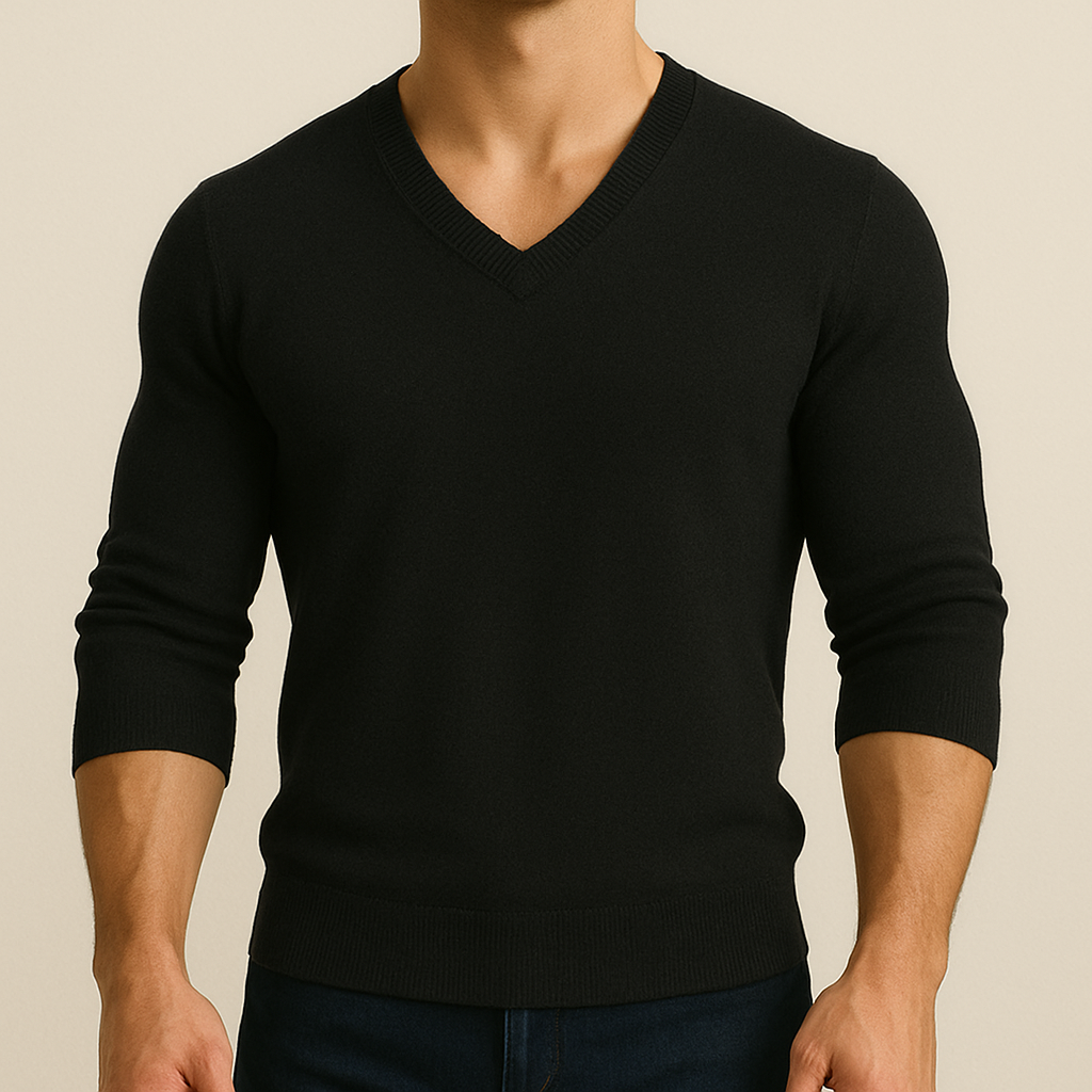 James - Maglione Morbido a V per Uomini