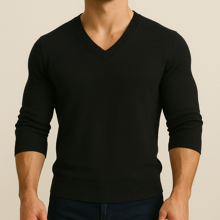 James - Maglione Morbido a V per Uomini