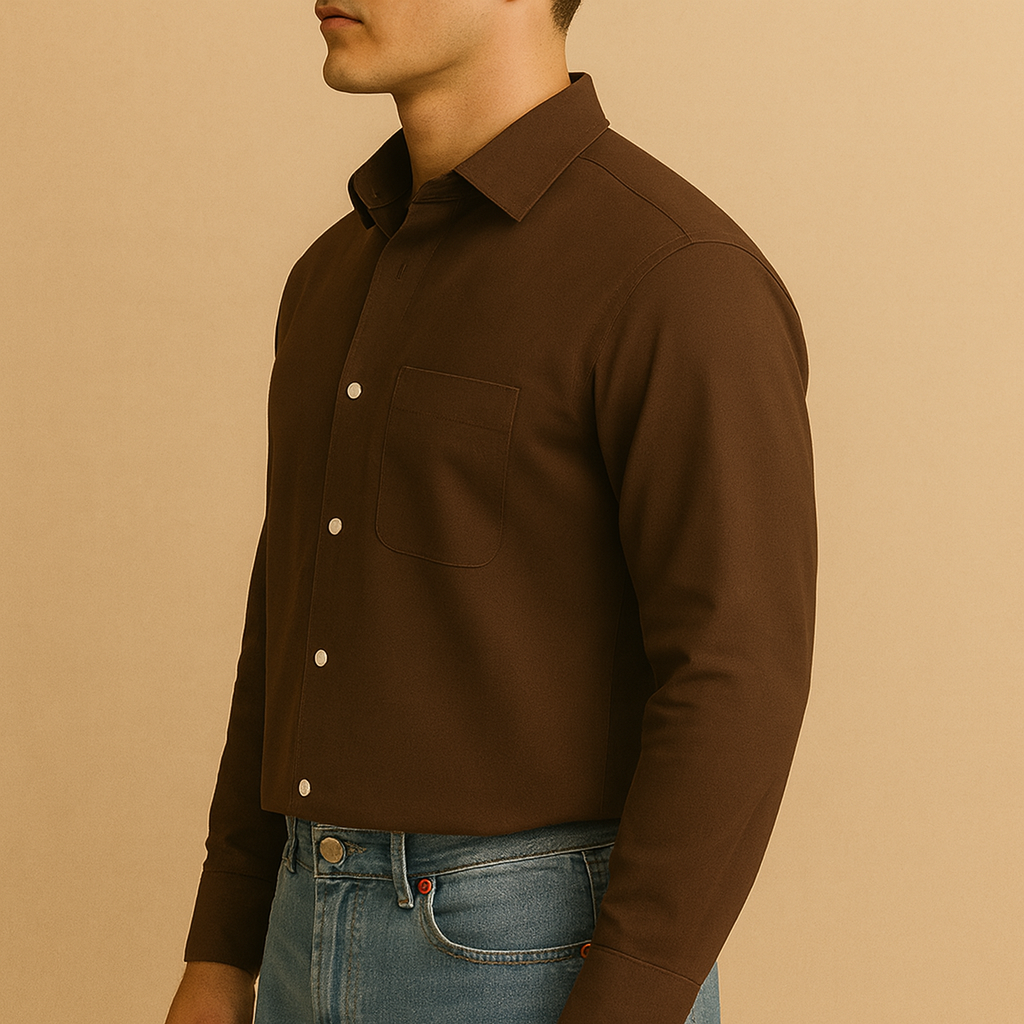 Camicia Button-Down Cocoa Luxe