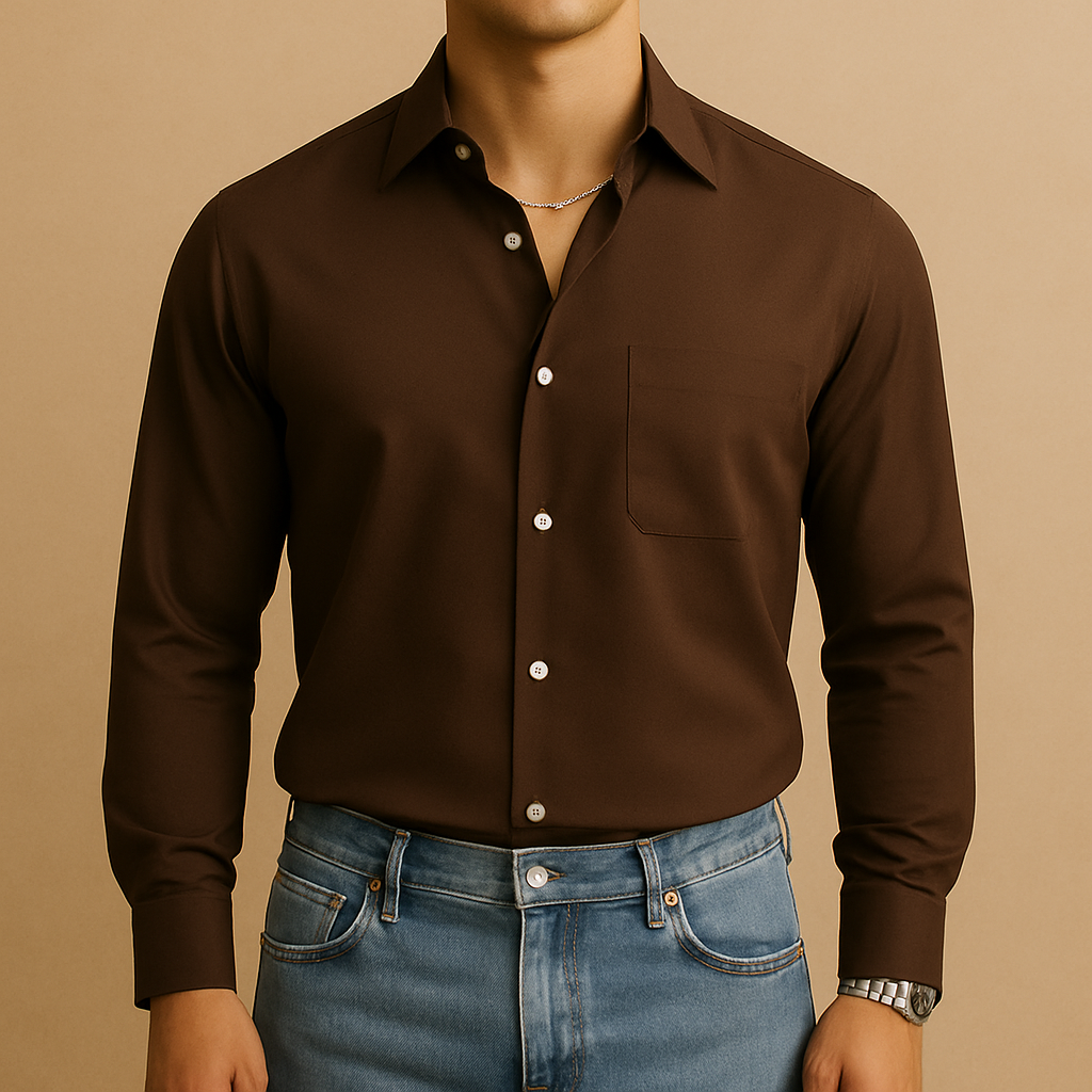 Camicia Button-Down Cocoa Luxe