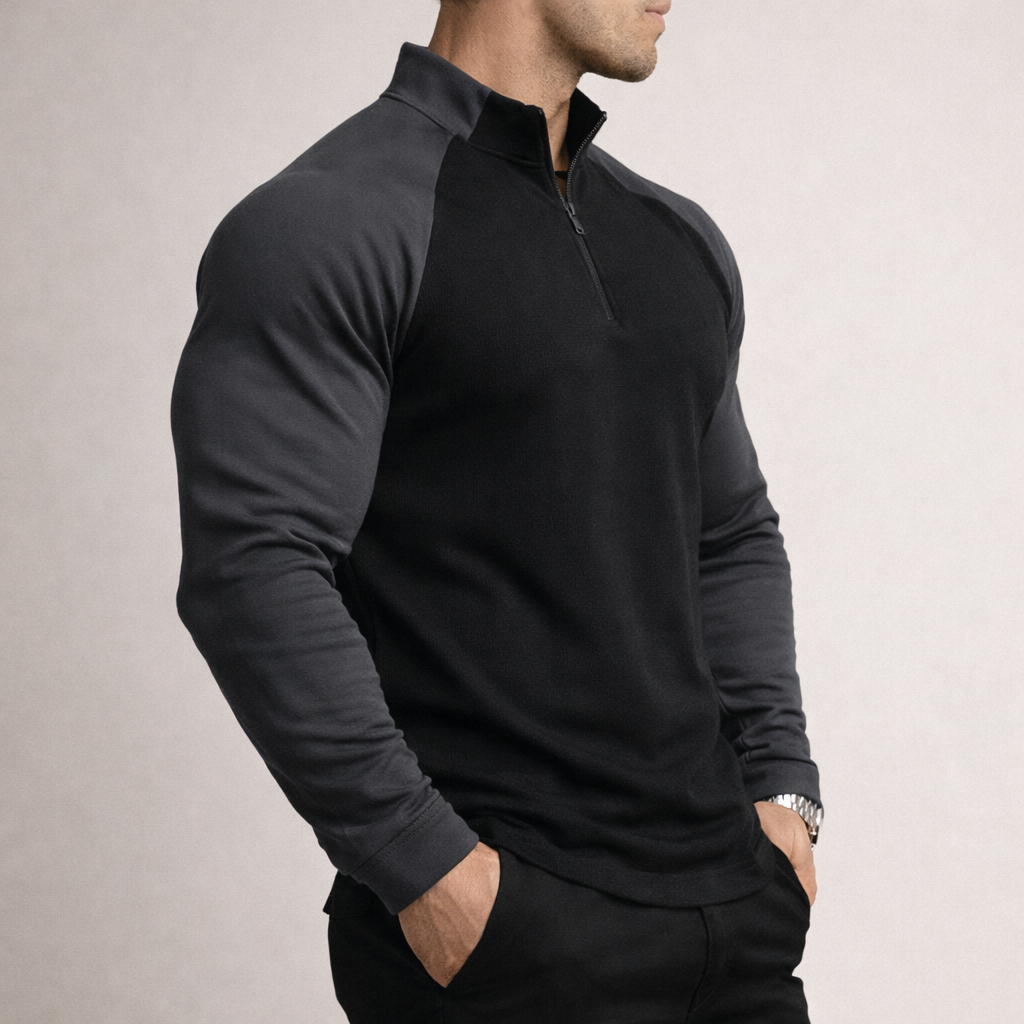 Marcivo Felpa Athletic con Zip a Metà