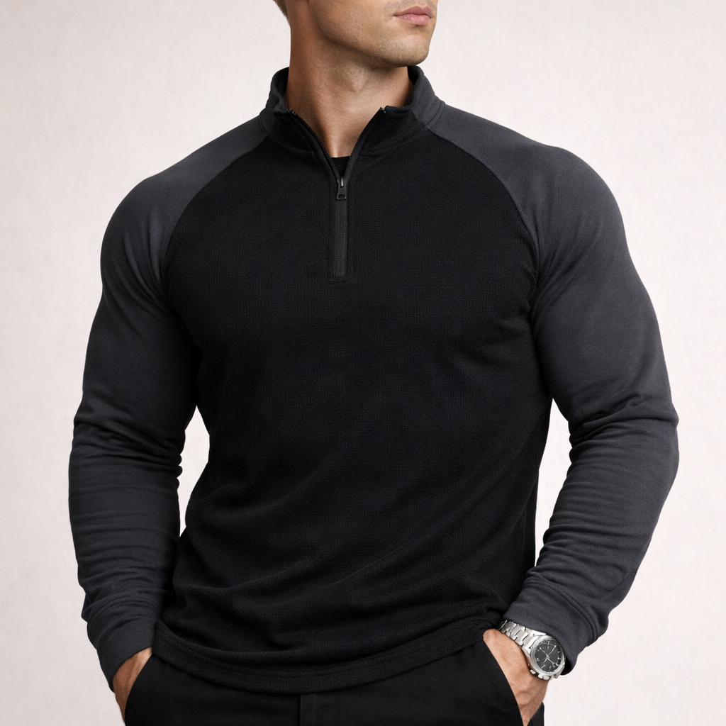 Marcivo Felpa Athletic con Zip a Metà